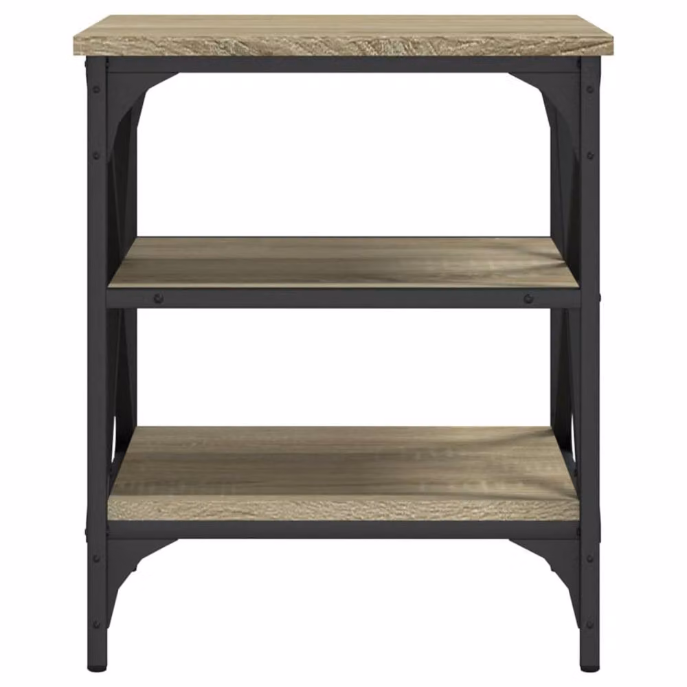 Berkfield Home Set of 2 Sonoma Oak Side Tables in Brown, W/D/H: 40 x 42 x 50 cm – 4