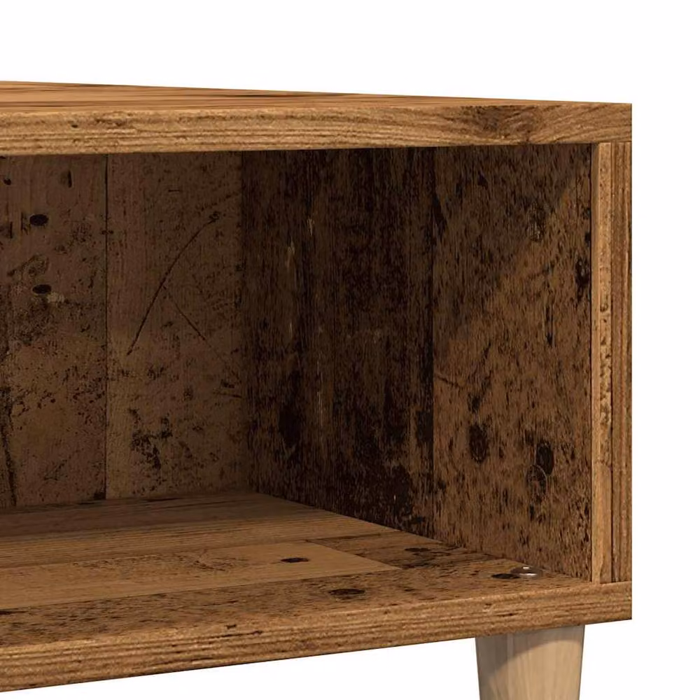Berkfield Home Square Coffee Table in Brown Old Wood, W/D/H: 60 x 60 x 30 cm – 4