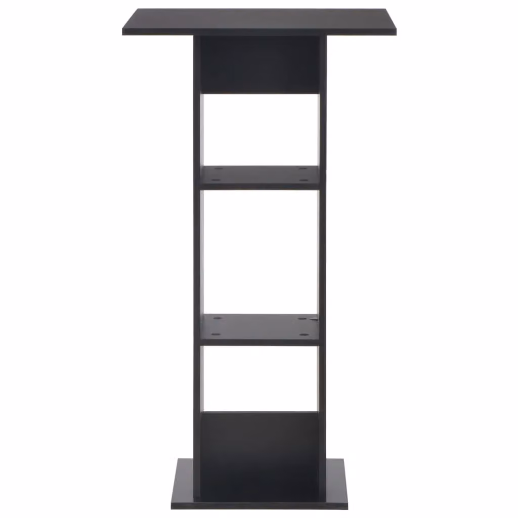 Berkfield Home Modern Black Matt Square Bar Table W/D/H: 60 x 60 x 110 cm – 2
