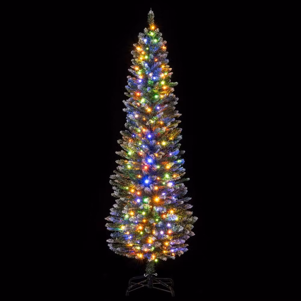 Costway 5 FT Pre-lit Artificial Christmas Tree with Switchable LED Lights in Green, Height: 152.4 cm – 7
