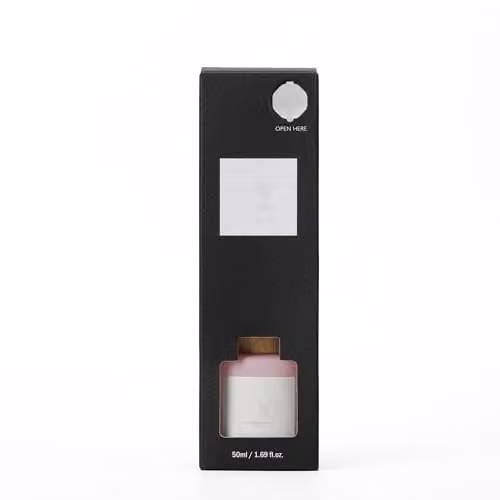 Aroma Naturals Pink Cherry and Vanilla Reed Diffuser, 50ml Pink Frosted Glass Vessel