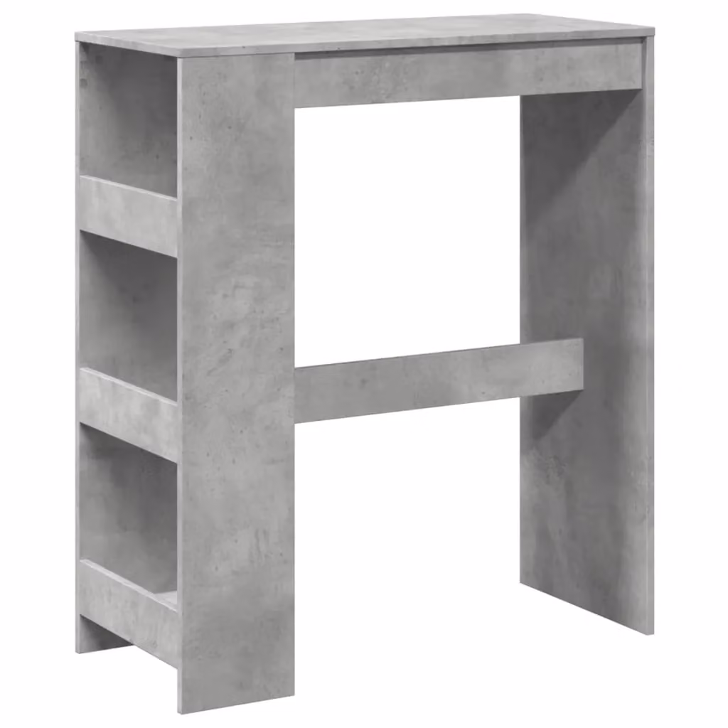 Berkfield Home Bar Table with Racks in Concrete Grey, W/D/H: 90 x 40 x 103.5 cm – 2