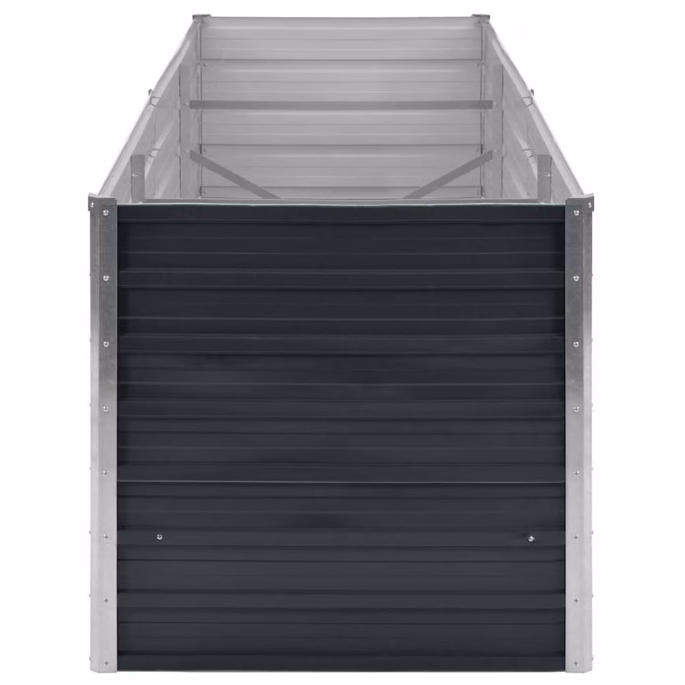 Berkfield Home Garden Galvanised Steel Raised Bed in Anthracite and Black, W/D/H: 240 x 80 x 77 cm – 4