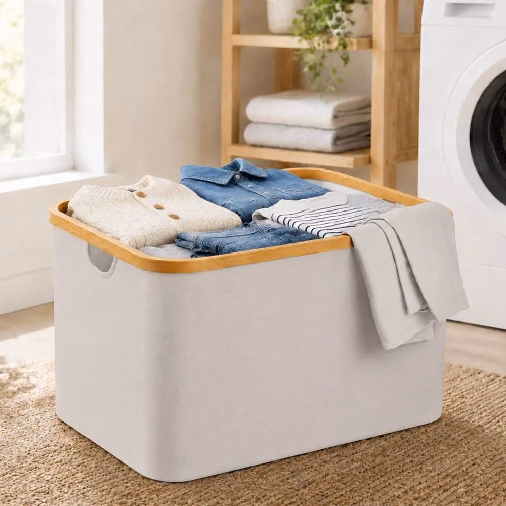 Kelvenix Collapsible Laundry Basket in Grey, 60L – 2