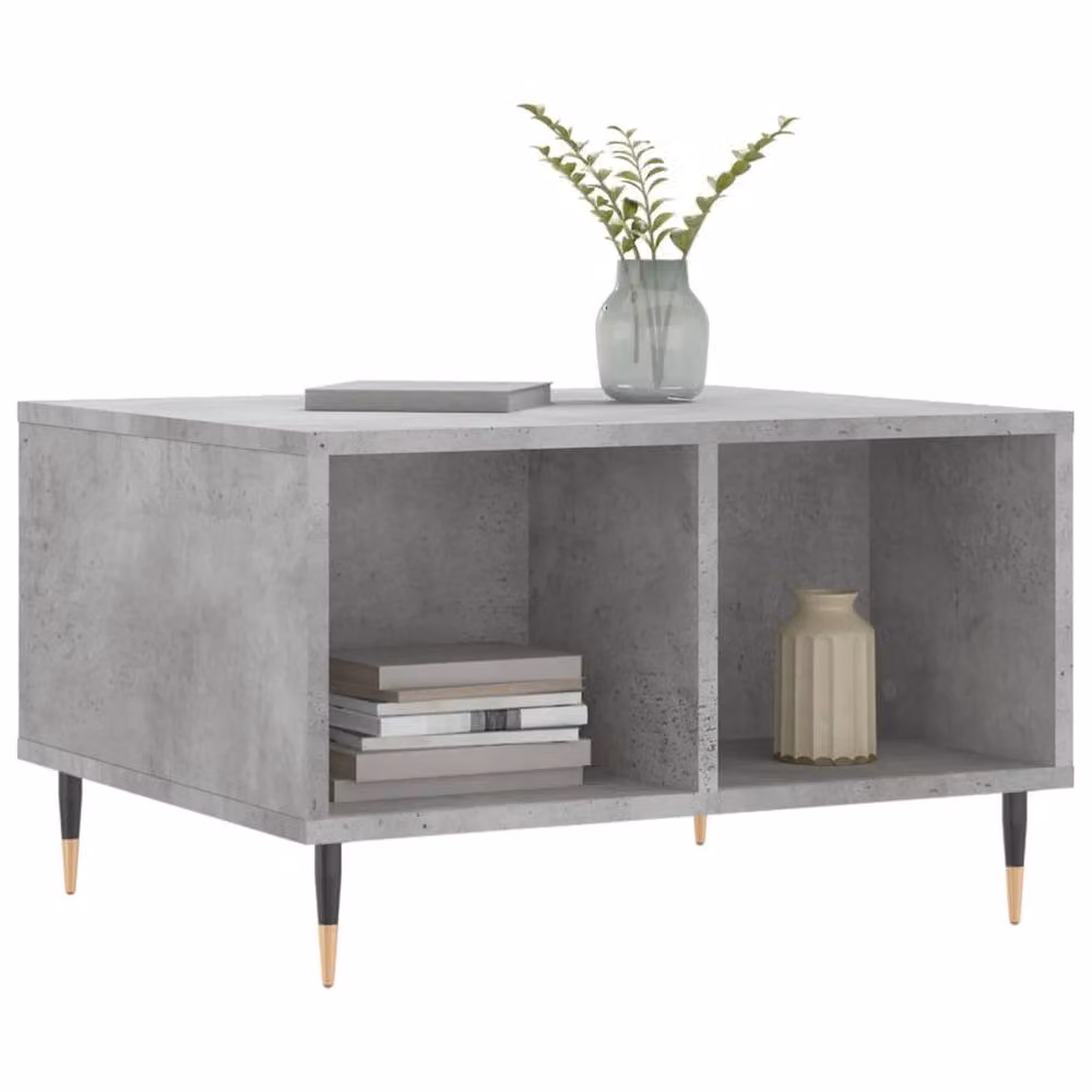 Berkfield Home Modern Grey Concrete Effect Coffee Table, W: 60 cm, D: 50 cm, H: 36.5 cm – 3