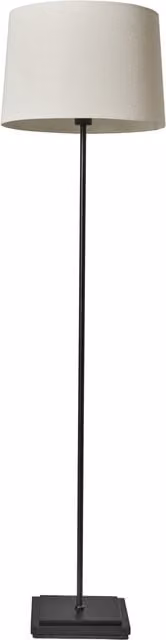 Litecraft Beck Modern Floor Lamp in Black and Ivory