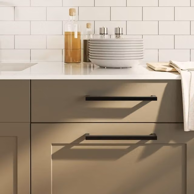 Berkfield Home 20 Pack Matt Black Stainless Steel Bar Cabinet Handles