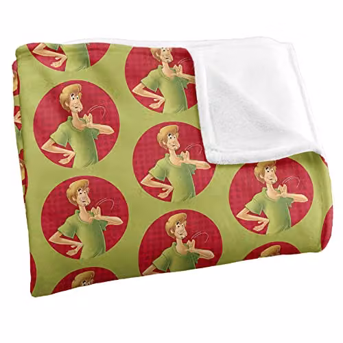 LOGOVISION Scooby Doo White Multicolour Super Soft Fleece Throw Blanket W/D/H: 152 x 127 cm – 2