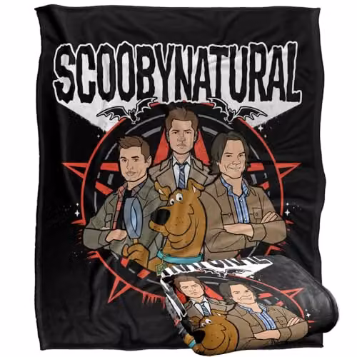 LOGOVISION Scoobynatural Silky Touch Super Soft Fleece Throw Blanket, Multicolour, W: 152 cm, D: 127 cm – 1