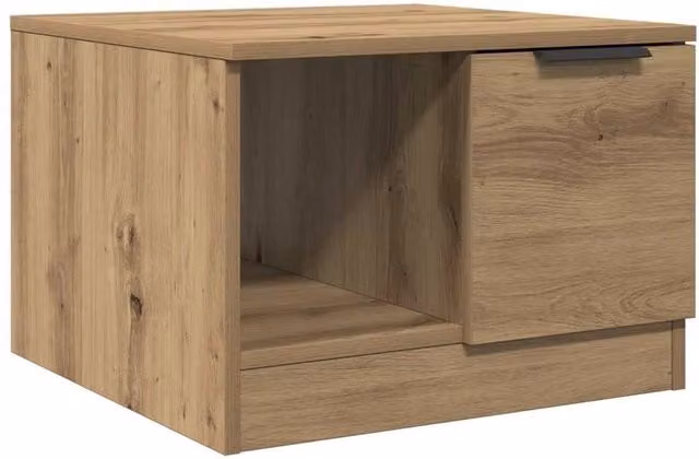 Berkfield Home Artisan Oak Coffee Table in Brown, W/D/H: 50 x 50 x 36 cm