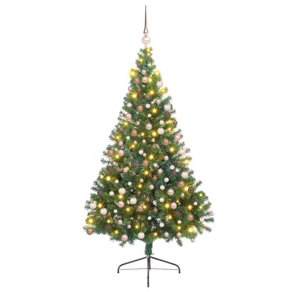 Berkfield Home Pre-lit Artificial Christmas Tree in Green, Height: 180 cm – 2