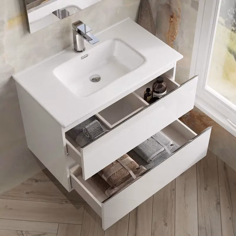 Banyetti Vatilla 800mm Wall Hung Vanity Unit with Athena Basin, Gloss White – 3