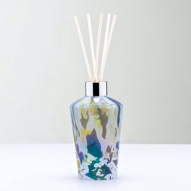 Sienna Glass Green Flute Refillable Reed Diffuser