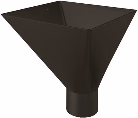 Lindab Large Half Round Steel Water Hopper, 100mm, Matte Black