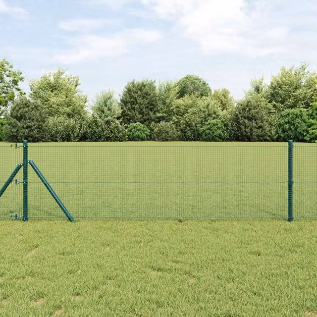 Berkfield Home Green PVC-Coated Steel Welded Wire Fence, H: 60 cm x W: 10 m – 1