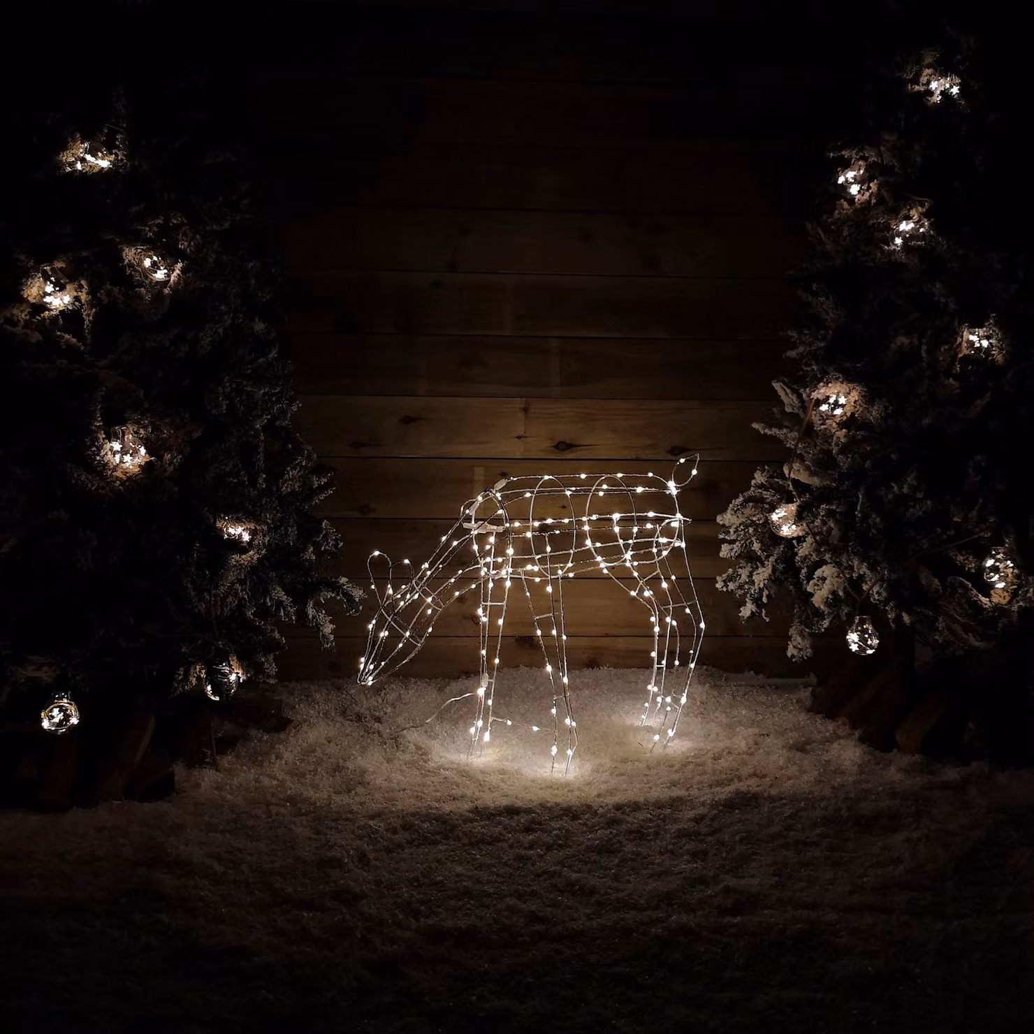 Samuel Alexander Beige Outdoor Twinkling LED Grazing Reindeer Christmas Decoration in Warm White, Height: 63 cm – 2