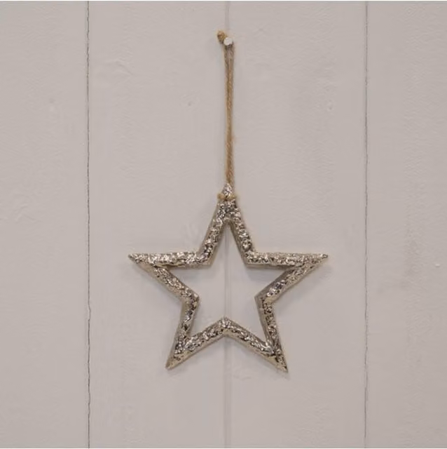 KDMD Silver Handcrafted Metal Star Pendant