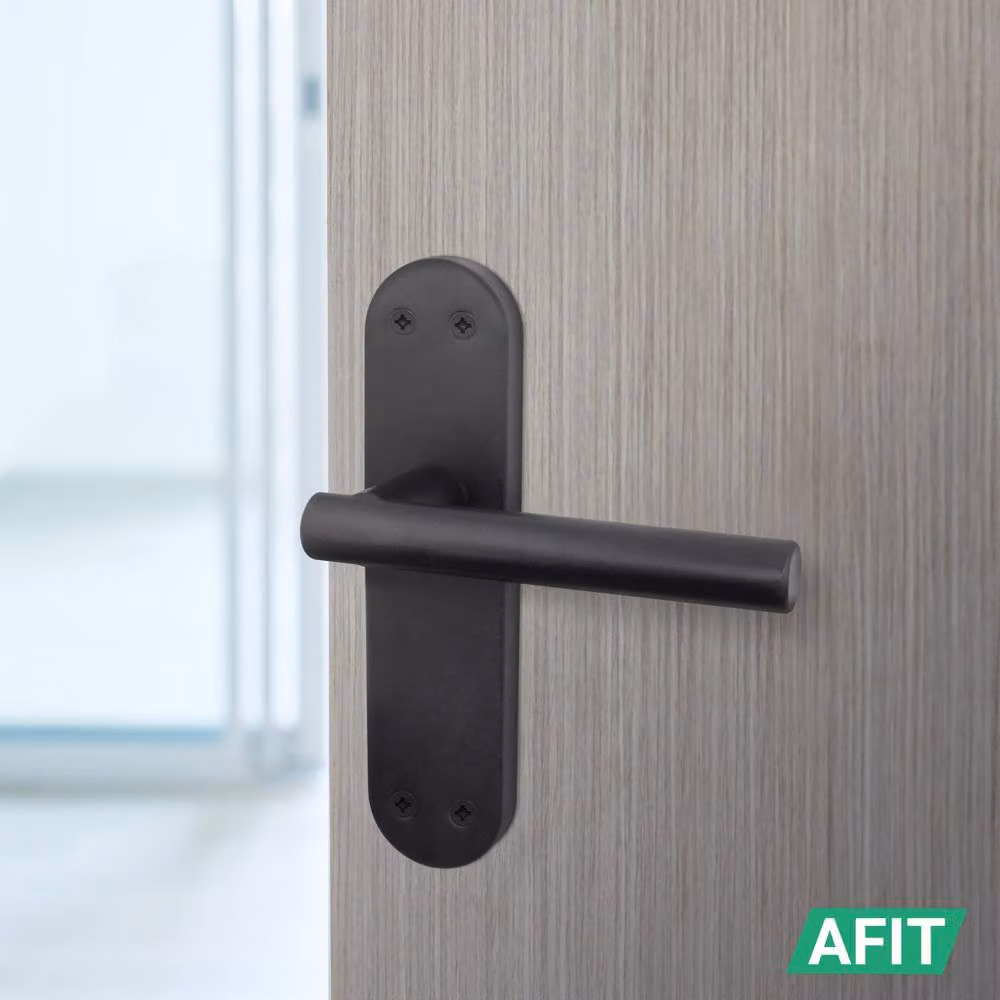 AFIT Matt Black T-Bar Door Handles with Backplate, Internal, 1 Pair, W/D/H: 15 x 15 x 1.5 cm – 6