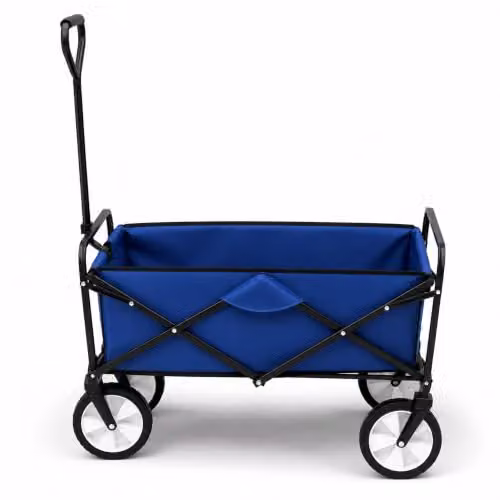 Oypla Heavy Duty Foldable Garden Trolley Cart in Blue and Black – 5