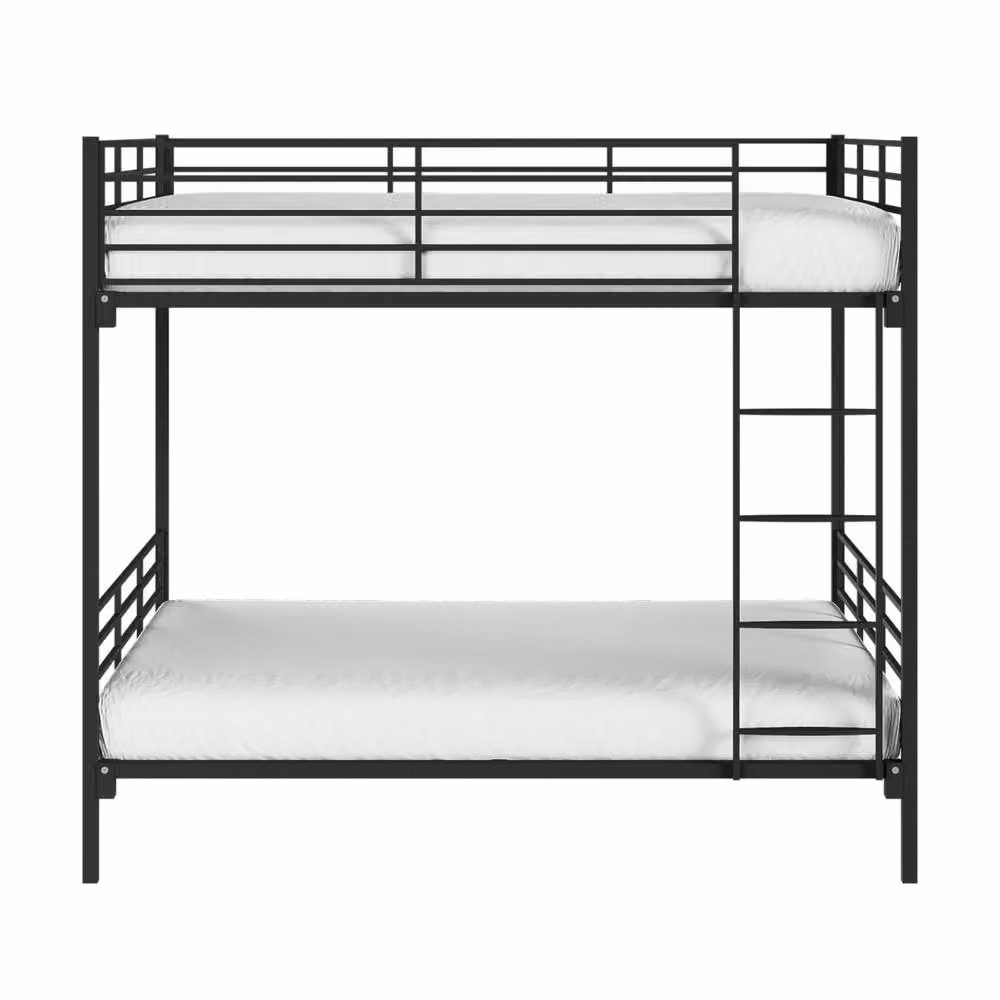 Flair Furnishings Small Double Metal Bunk Bed for Children, Black, H: 178.0 cm x W: 127.5 cm x D: 200 cm – 7