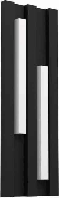 Loops Minimalist Black LED Wall Light with Included Bulb