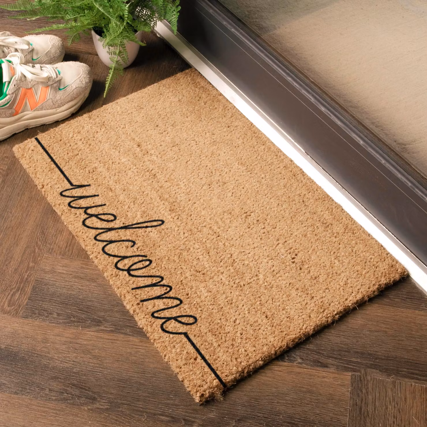 Artsy Mats Curly Welcome Doormat in Black and Brown, W: 60 cm, D: 40 cm – 2