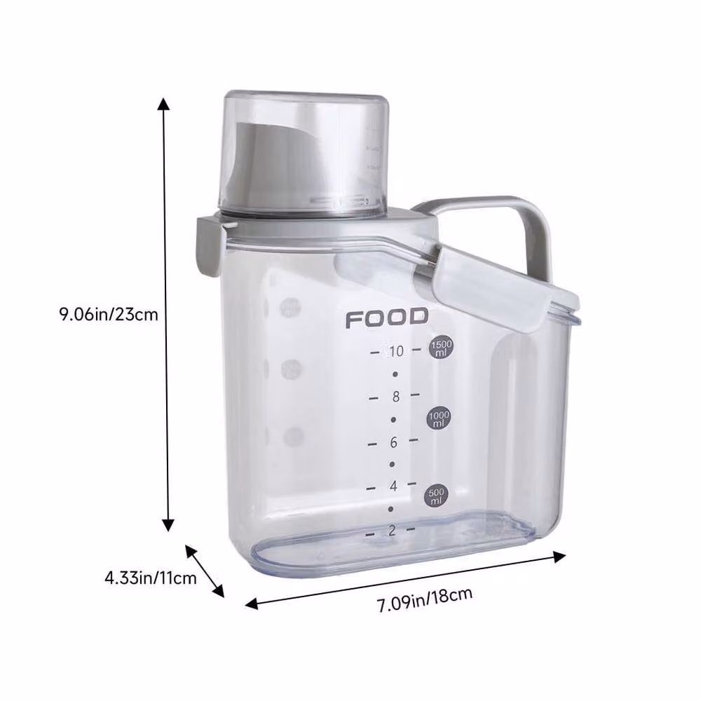 EONLION Waterproof Food and Cereal Storage Container, 1.5 l, Transparent – 2