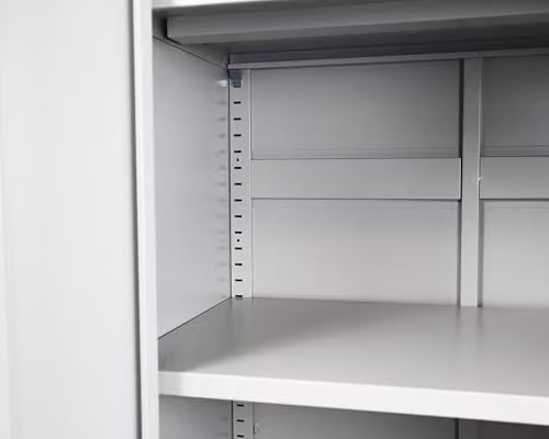 Moderna Lockable Steel Storage Cabinet with Adjustable Shelves, Grey, H 180 x W 60 x D 40 cm – 2