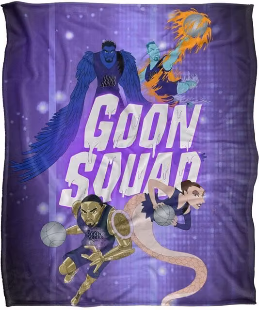 Warner Brothers Space Jam 2 Silky Touch Super Soft Throw Blanket in White and Multicolour, W: 152 cm, D: 127 cm – 1