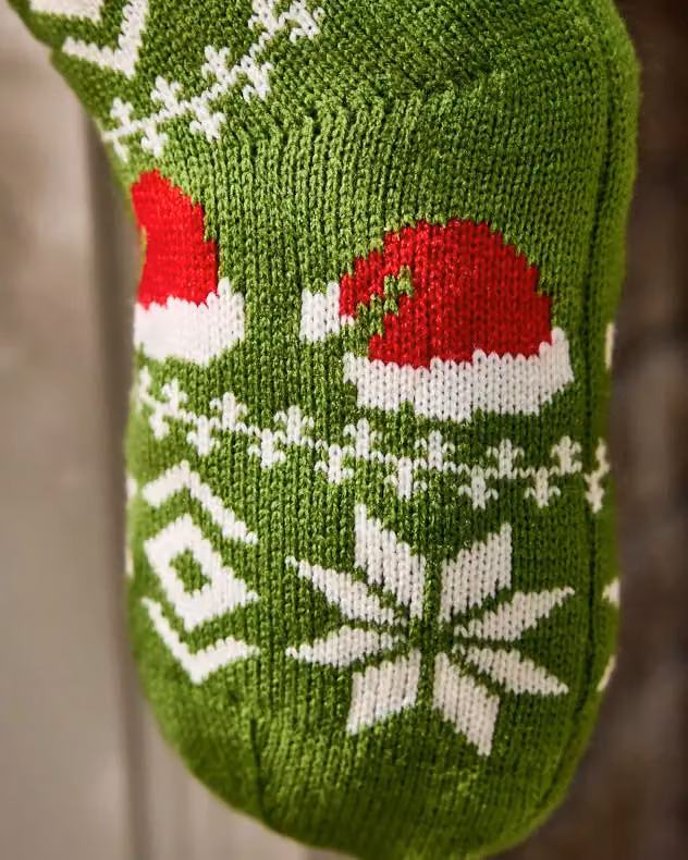 Dibor Set of 4 Chunky Knit Christmas Santa Hats in Green, Red and White – 3