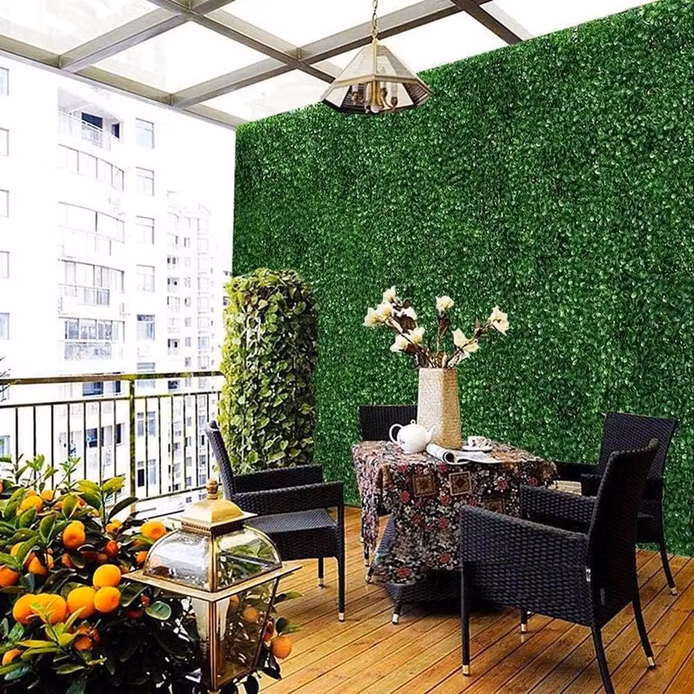 Kelvenix 18 Piece Artificial Hedge Panels Green Wall-Mounted Trellis Fake Grass – 3