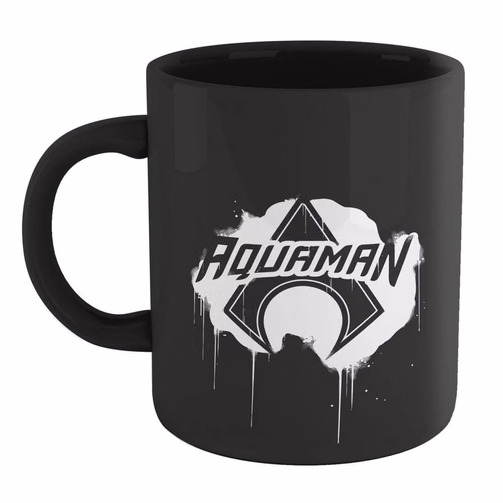 Aquaman Graffiti Ceramic Mug in Black, 300ml – 2