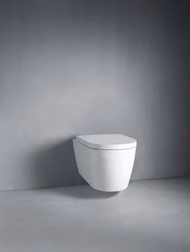 Duravit ME by Starck Compact Toilet Seat with Stainless Steel Hinges and Soft Close Mechanism, White