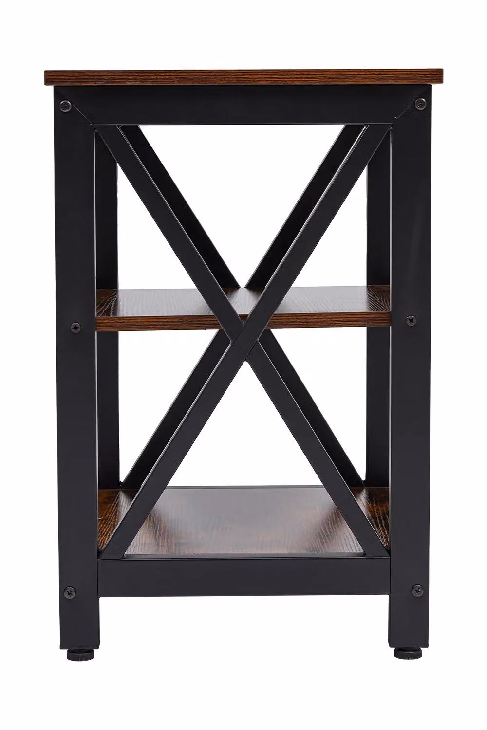 Living and Home Two Layer Vintage Wooden Square Side Table in Brown – 4