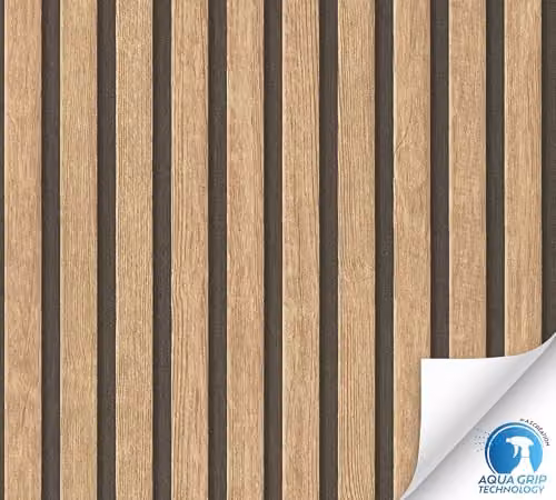 Livingwalls DESIGNDROP Non-Woven Pre-pasted Wallpaper with Wood Panel Look in Brown, Beige and Black, W: 0.53 m, L: 10.05 m – 3