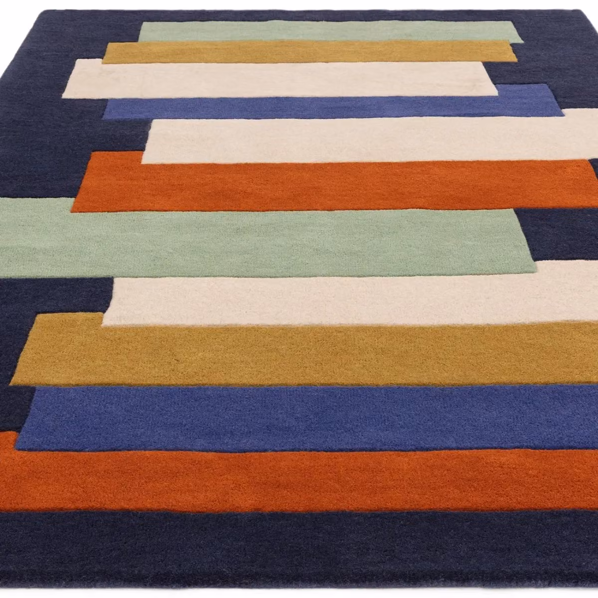 The Rug Shop UK Geometric Multicolour Wool Area Rug, W: 160 cm, D: 230 cm – 4