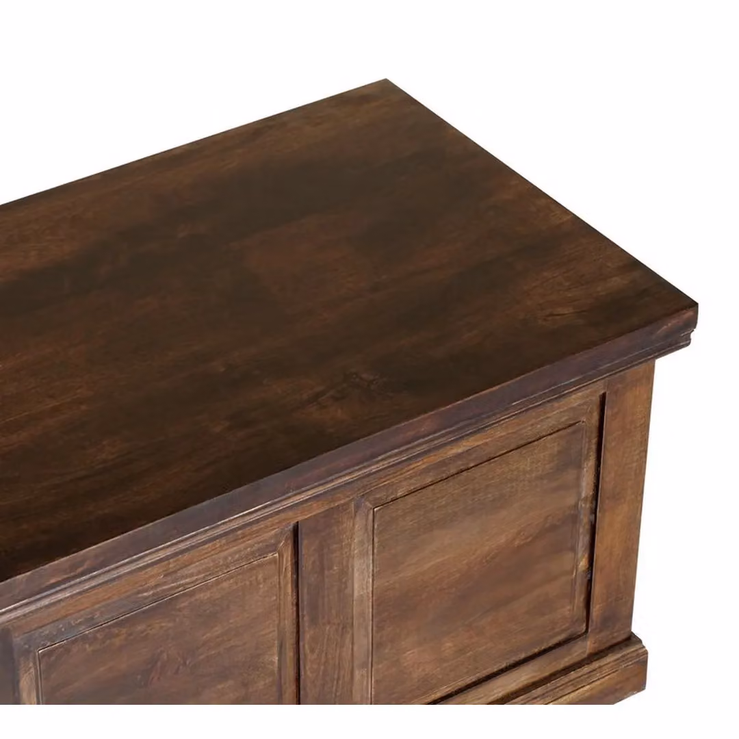 Jaipur Furniture Ltd Large Mango Wood Box in Brown, W: 80 cm, D: 50 cm, H: 50 cm – 4