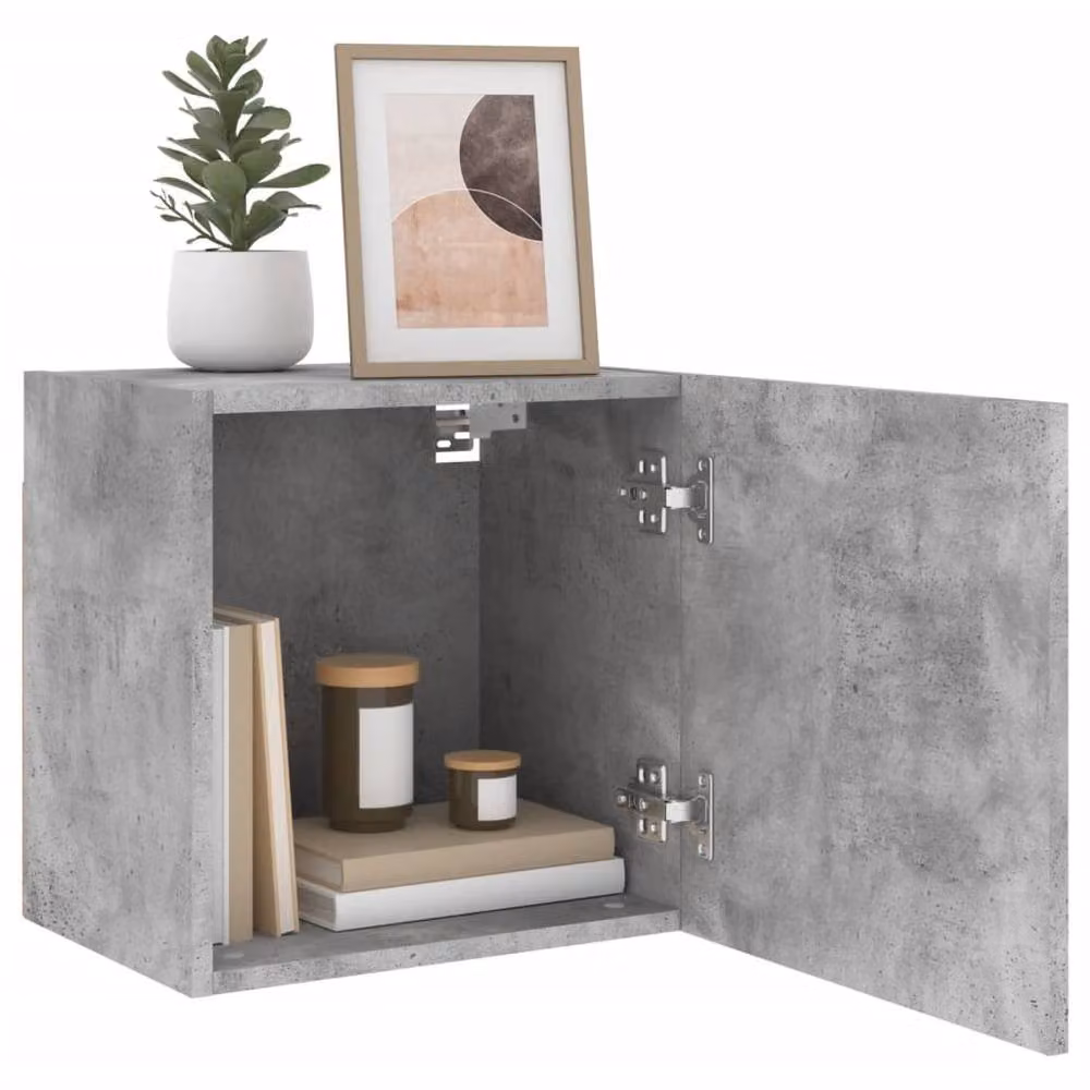 Berkfield Home TV Wall Cabinet in Concrete Grey, W/D/H: 40.5 x 30 x 40 cm – 2