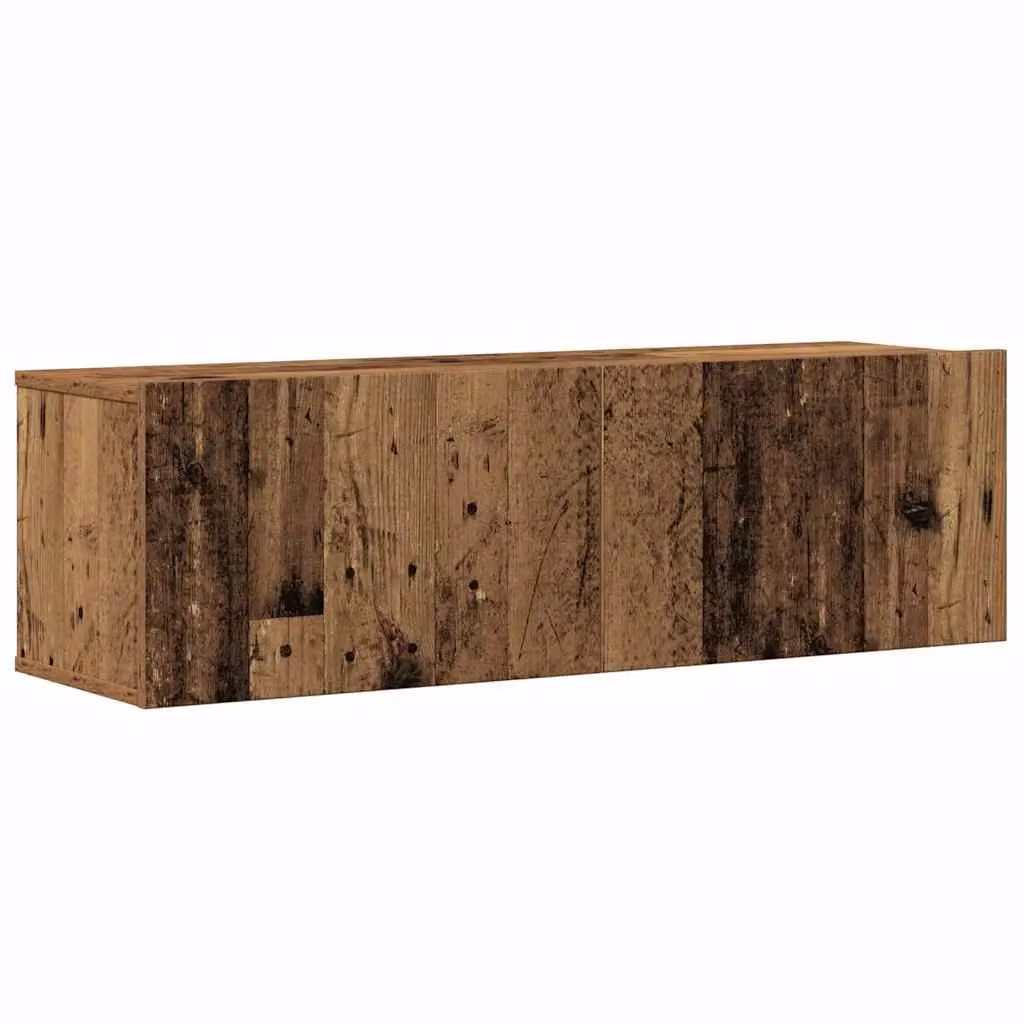 Berkfield Home 6 Piece Wall-Mounted TV Cabinet Set in Brown Old Wood Finish – 3