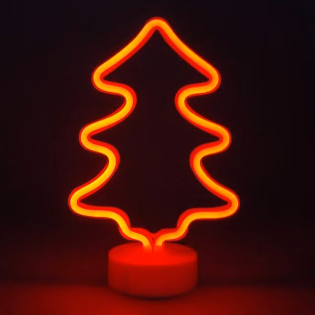 Simpa LED Novelty Neon Christmas Tree Light in Red