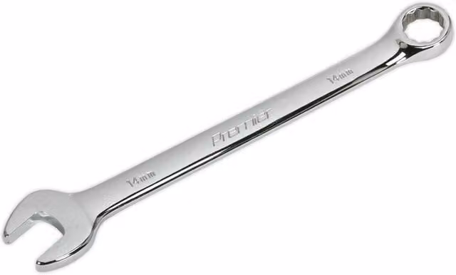 Loops 14mm Combination Spanner in Silver Chrome Vanadium Steel