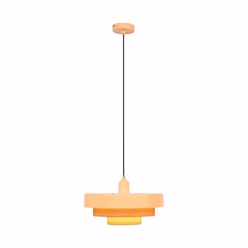 Lucide Runa Pink Metal Cylinder Pendant Light, Diameter: 35 cm – 1