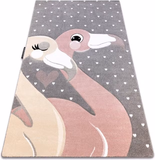 RugsX Petit Grey Kids Motif Rectangular Rug, W: 80 cm, L: 150 cm – 1