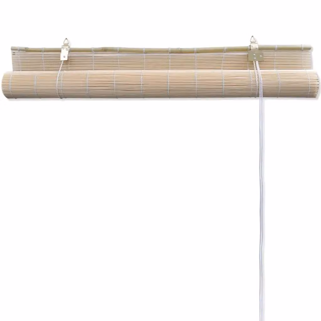 Berkfield Home Bamboo Roller Blinds, 2 Pack, Beige, W: 120 cm, H: 160 cm – 3