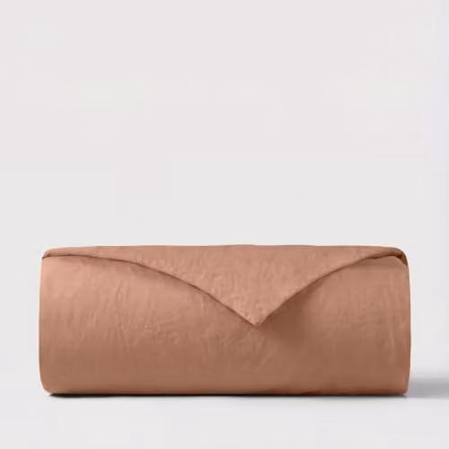 Bedable 300 Thread Count Cotton Percale Duvet Cover in Pink or Brown – 1