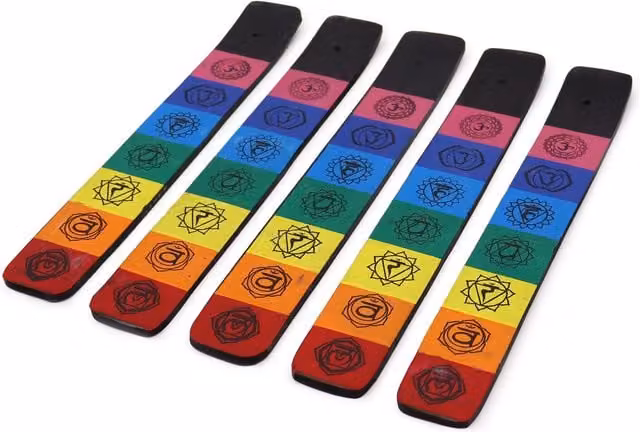 KDMK 7 Chakra Geometric Wood Ashcatcher in Multicolour