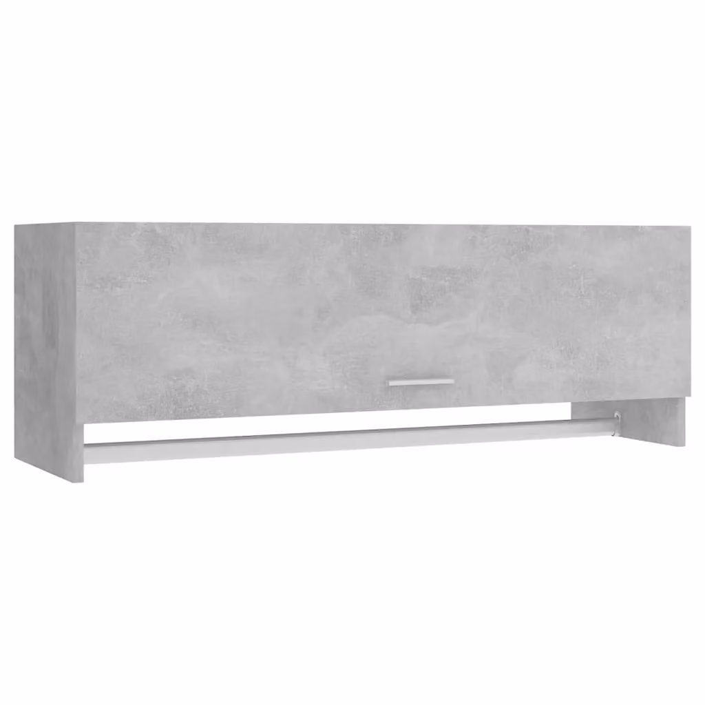 Berkfield Home Modern Wall Mounted Wardrobe in Concrete Grey, W/D/H: 100 x 32.5 x 35 cm – 2