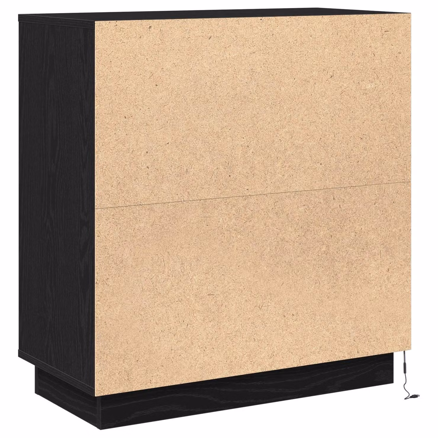 Berkfield Home Black Oak Sideboard with Integrated LED Lighting, W: 71 cm, D: 34.5 cm, H: 75 cm – 5