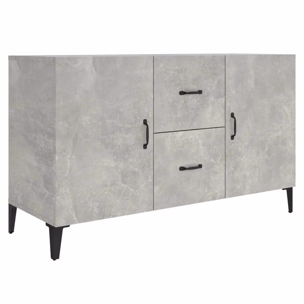 Berkfield Home Concrete Grey Sideboard in Engineered Wood, W/D/H: 100 x 36 x 60 cm – 2