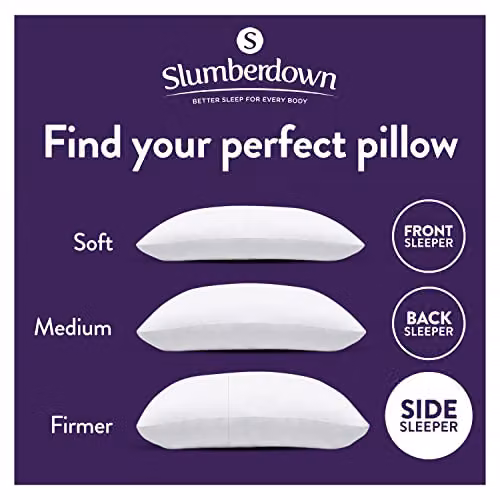 Slumberdown Luxury Box Edge Firm Support Pillow in White with Cotton Cover, 38 x 64 cm – 3
